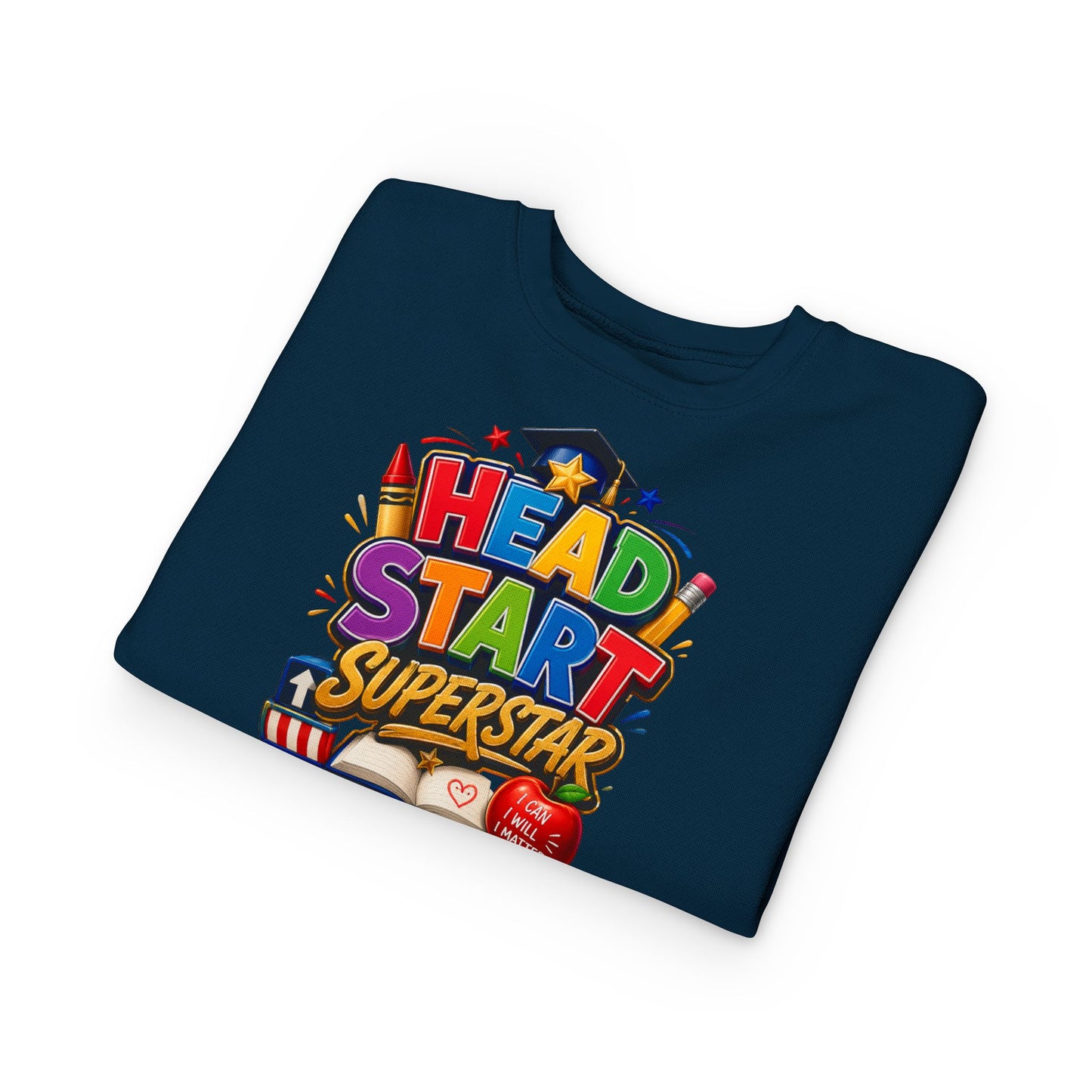 Head Start Superstar Toddler Sweatshirt — Colorful Preschool Graduation Gift