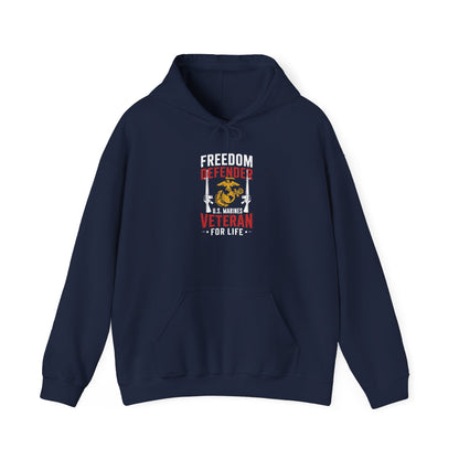 Freedom Defender U.S. Marines Veteran For Life  Hoodie