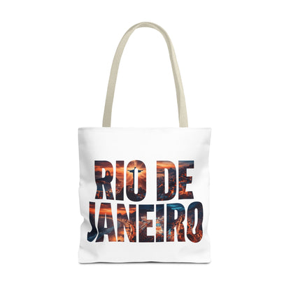 Rio de Janeiro Sunset Tote Bag — Travel Beach Cityscape Graphic Tote