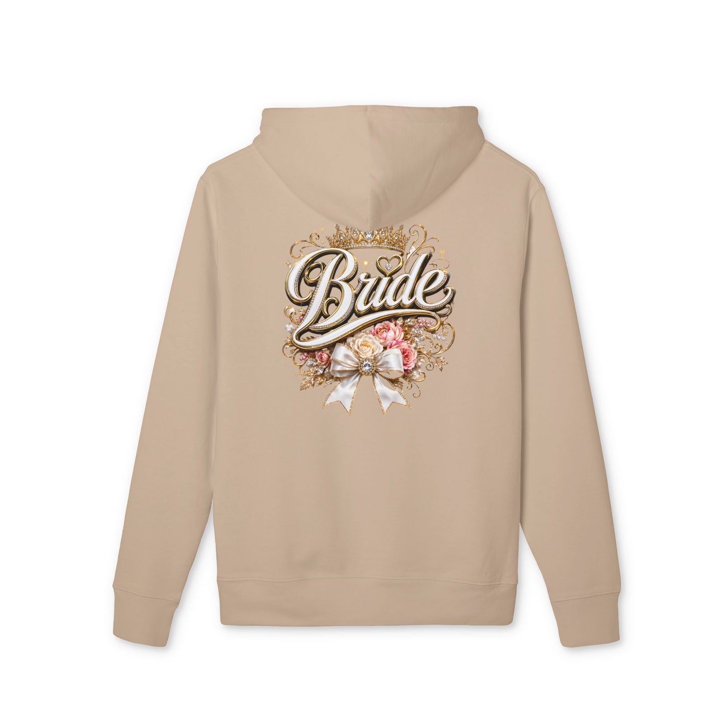 Bride Floral Script Hoodie — Bridal Bachelorette Sweatshirt