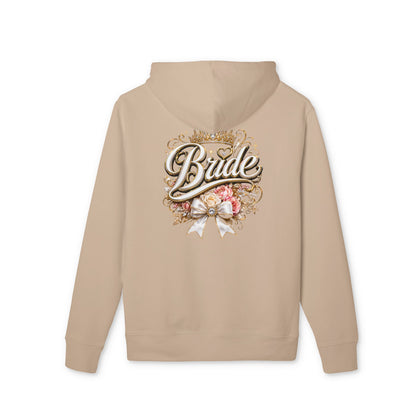 Bride Floral Script Hoodie — Bridal Bachelorette Sweatshirt