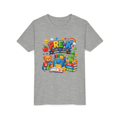 Pre-K Ready To Learn Kids T-Shirt — Colorful Preschool Back-to-School Tee