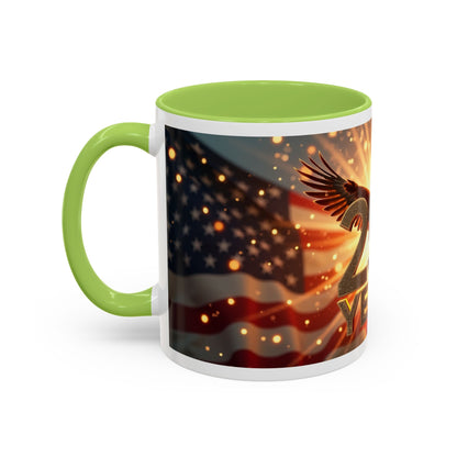 250 Years Commemorative Coffee Mug — Patriotic Eagle & American Flag Accent (11/15oz)
