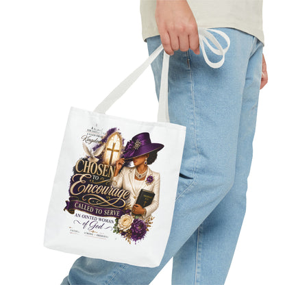 Christian Encourager Tote Bag — "Chosen to Encourage" Design