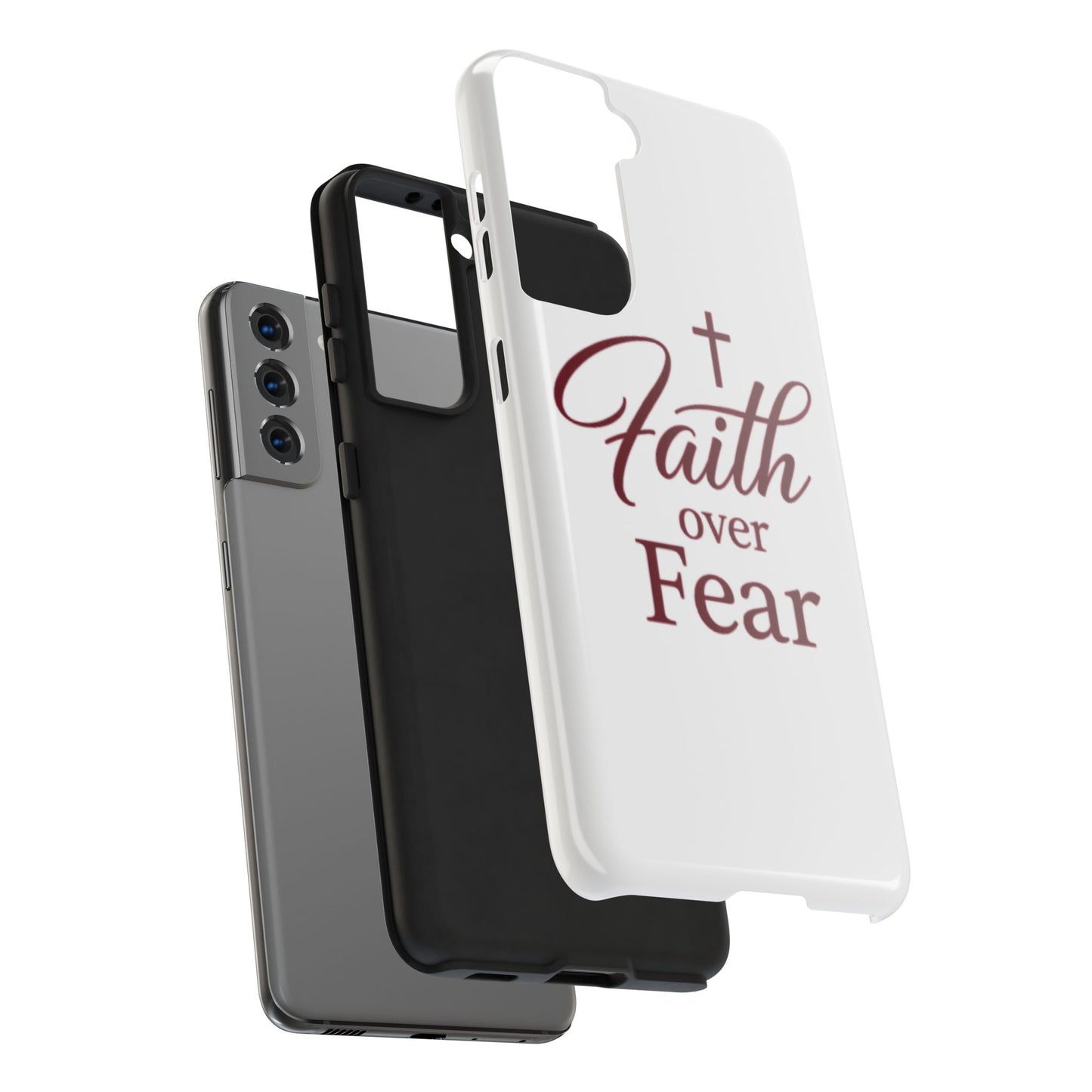 Faith Over Fear Tough Phone Case — Christian Inspirational Protective Phone Cover