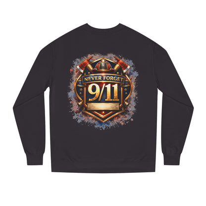 Never Forget 9/11 Sweatshirt — Memorial Firefighter Tribute Crewneck