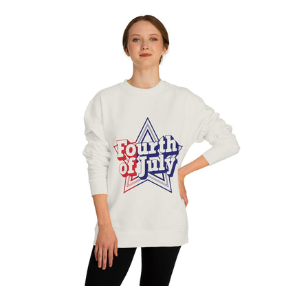 Fourth of July Star Sweatshirt — Patriotic Red White Blue Crewneck