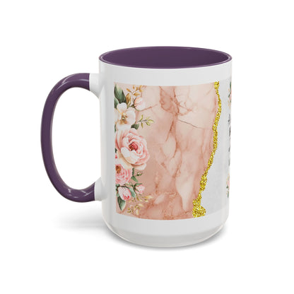 Mother's Heart Floral Accent Coffee Mug – “A Mother's Heart…Where Love Speaks the Loudest” (11/15oz)