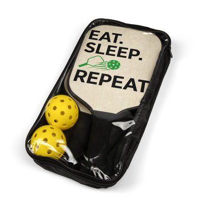 Pickleball Paddles "Eat. Sleep. Repeat." - 2-Pack Starter Kit with Balls