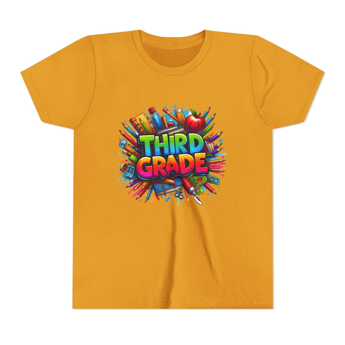 Third Grade Kids' T-Shirt – Colorful School Supplies Back-to-School Tee