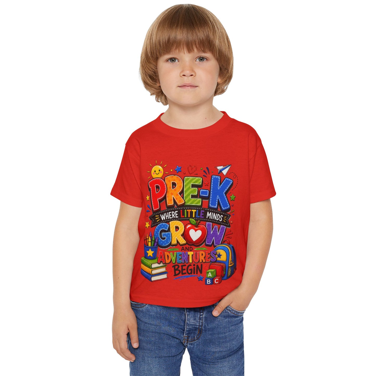 Pre-K Toddler T-Shirt – “Pre-K Where Little Minds Grow and Adventure Begin” Colorful Back-to-School Tee