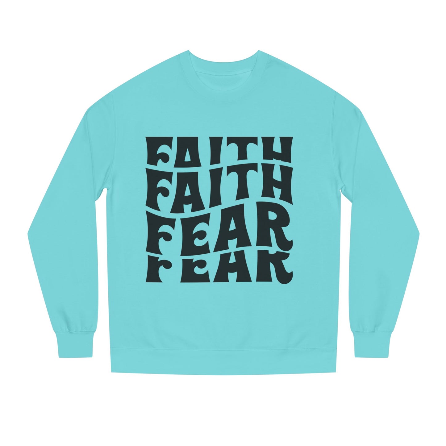 Faith Over Fear Crewneck Sweatshirt — Retro Graphic Faith Tee