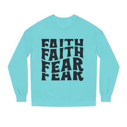 Faith Over Fear Crewneck Sweatshirt — Retro Graphic Faith Tee