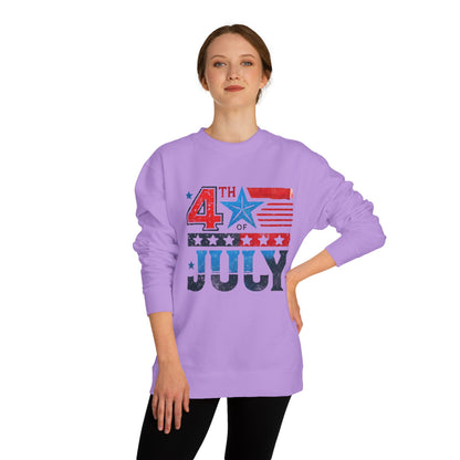 4th of July Crewneck Sweatshirt – Patriotic American Flag Design