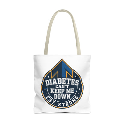 Diabetes Can't Keep Me Down Tote Bag — Inspirational Diabetes Awareness Shopper