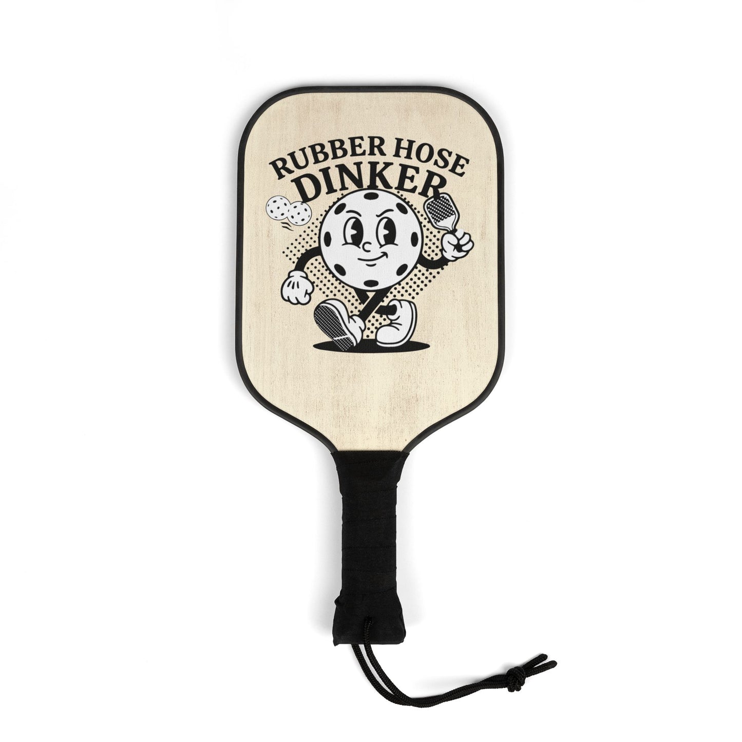 Pickleball Paddle Set – “Rubber Hose Dinker” Vintage Graphic Kit (2 Paddles + Balls)
