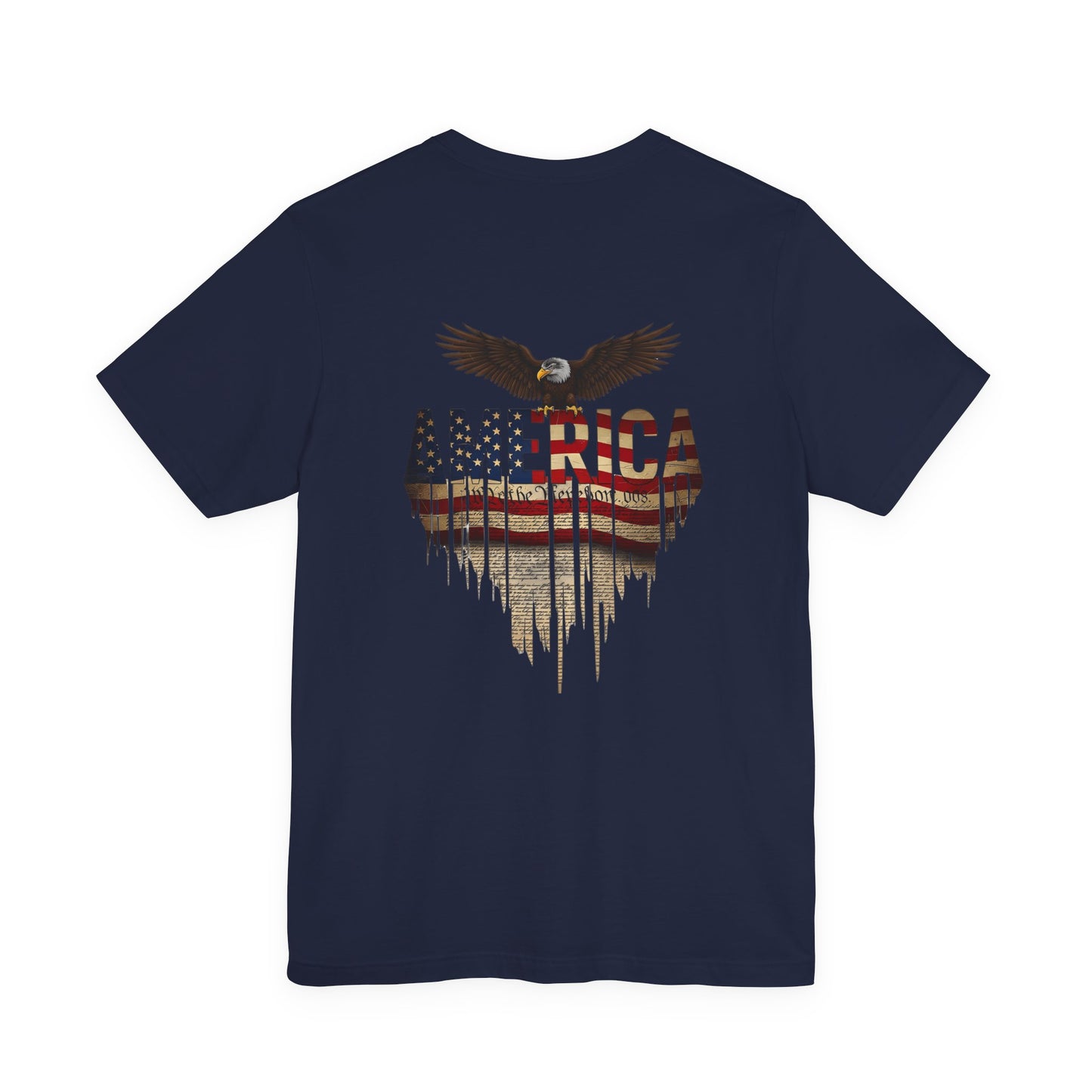 America Eagle Flag Graphic T‑Shirt — Patriotic USA Tee for 4th of July