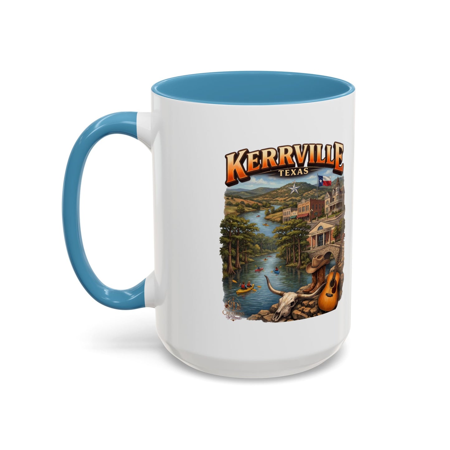Kerrville Texas Souvenir Coffee Mug — Scenic Riverfront Design (11/15oz)