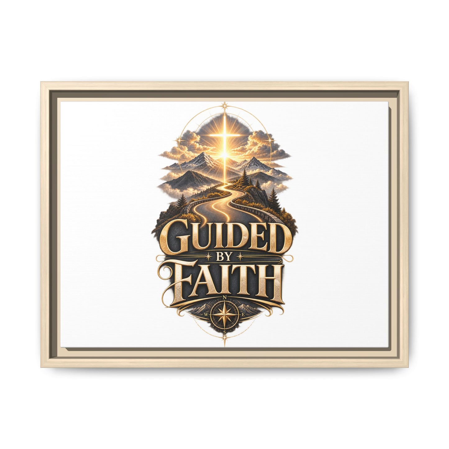 Guided by Faith Framed Matte Canvas — Inspirational Christian Wall Art