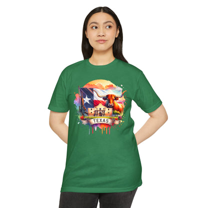 Texas Longhorn T-Shirt – Colorful State Flag & Ranch Design