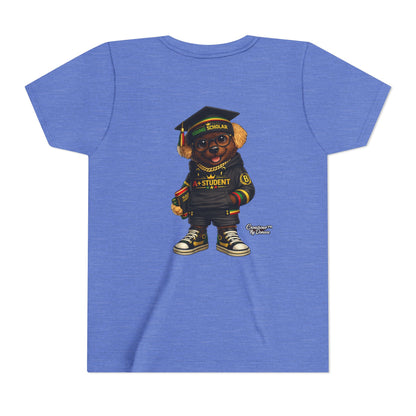 Youth Tee — Scholar Student Bear Graduation Graphic