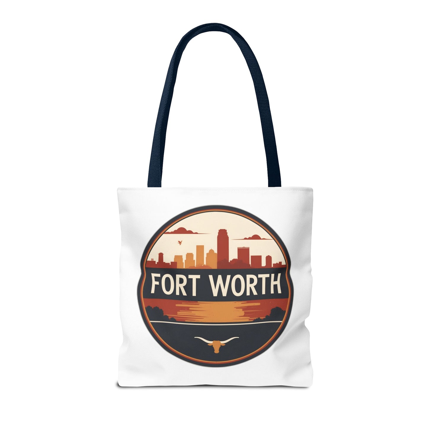 Fort Worth Skyline Tote Bag — Vintage Texas Cityscape Tote