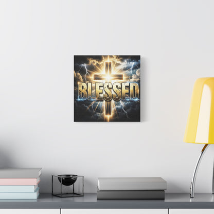 Blessed Cross Matte Canvas Wall Art