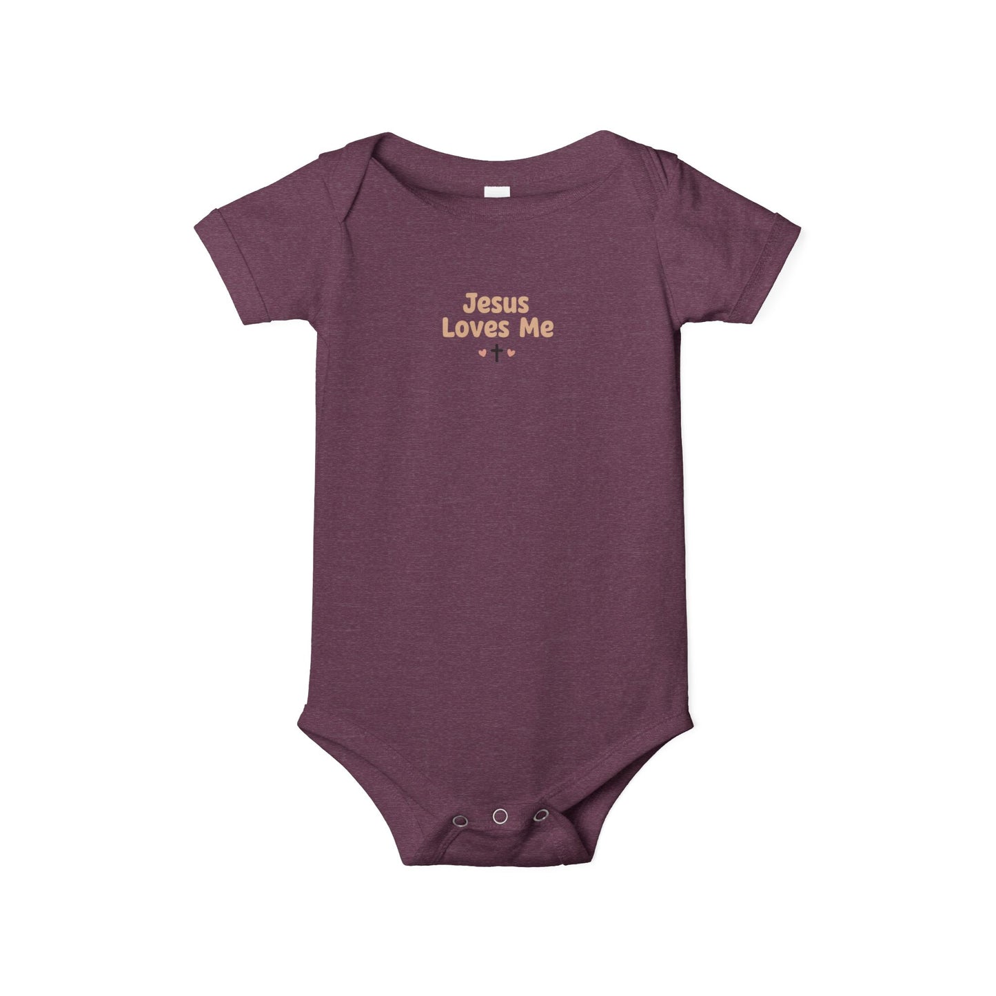 Infant Onesie “Jesus Loves Me” Baby Bodysuit – Christian Newborn Gift