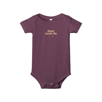 Infant Onesie “Jesus Loves Me” Baby Bodysuit – Christian Newborn Gift