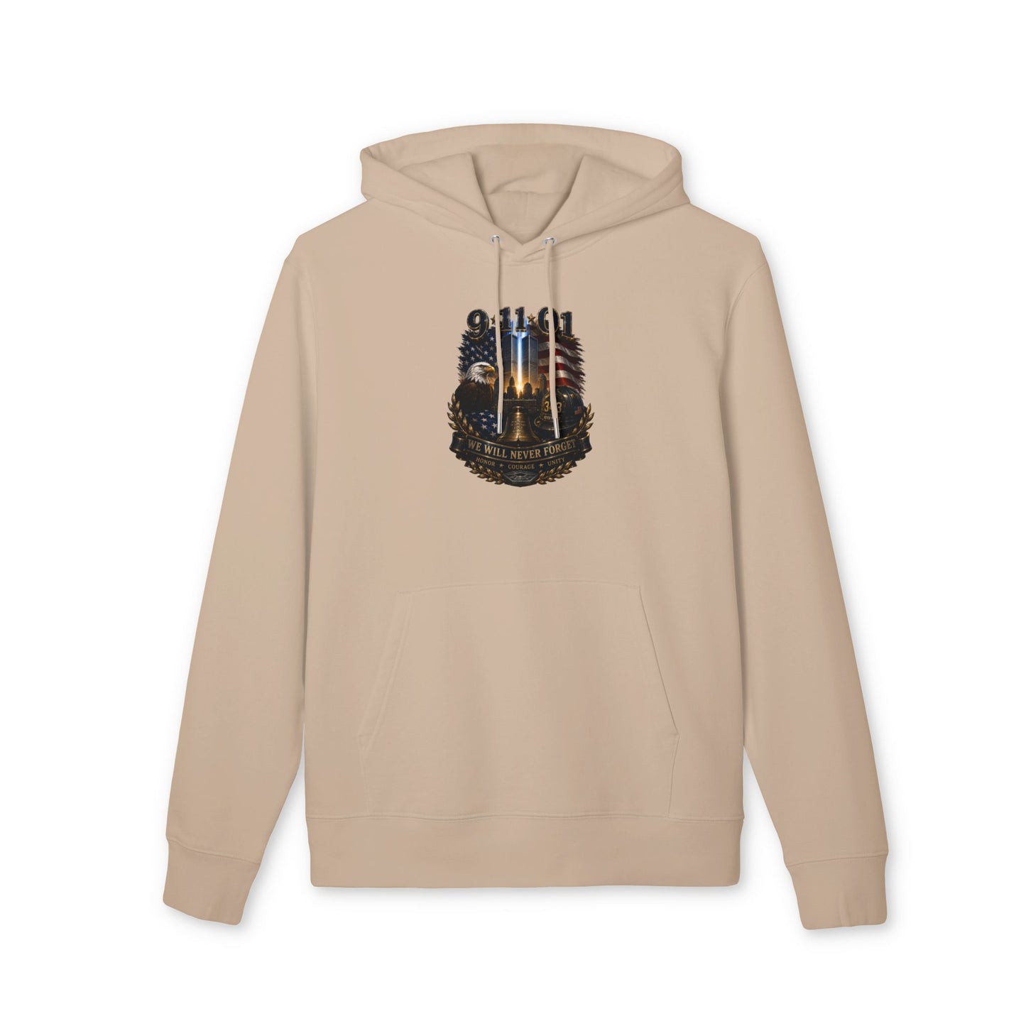 9/11 Memorial Hoodie — We Will Never Forget Tribute Pullover
