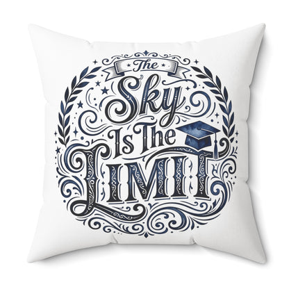 “The Sky Is The Limit” Graduation Throw Pillow — Inspirational College Grad Gift