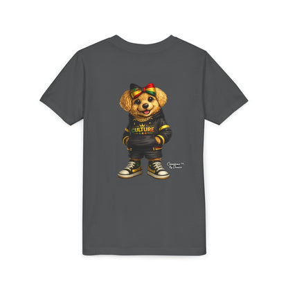 Youth Tee — Cute Rasta Bear "Culture" Graphic Kids T-Shirt