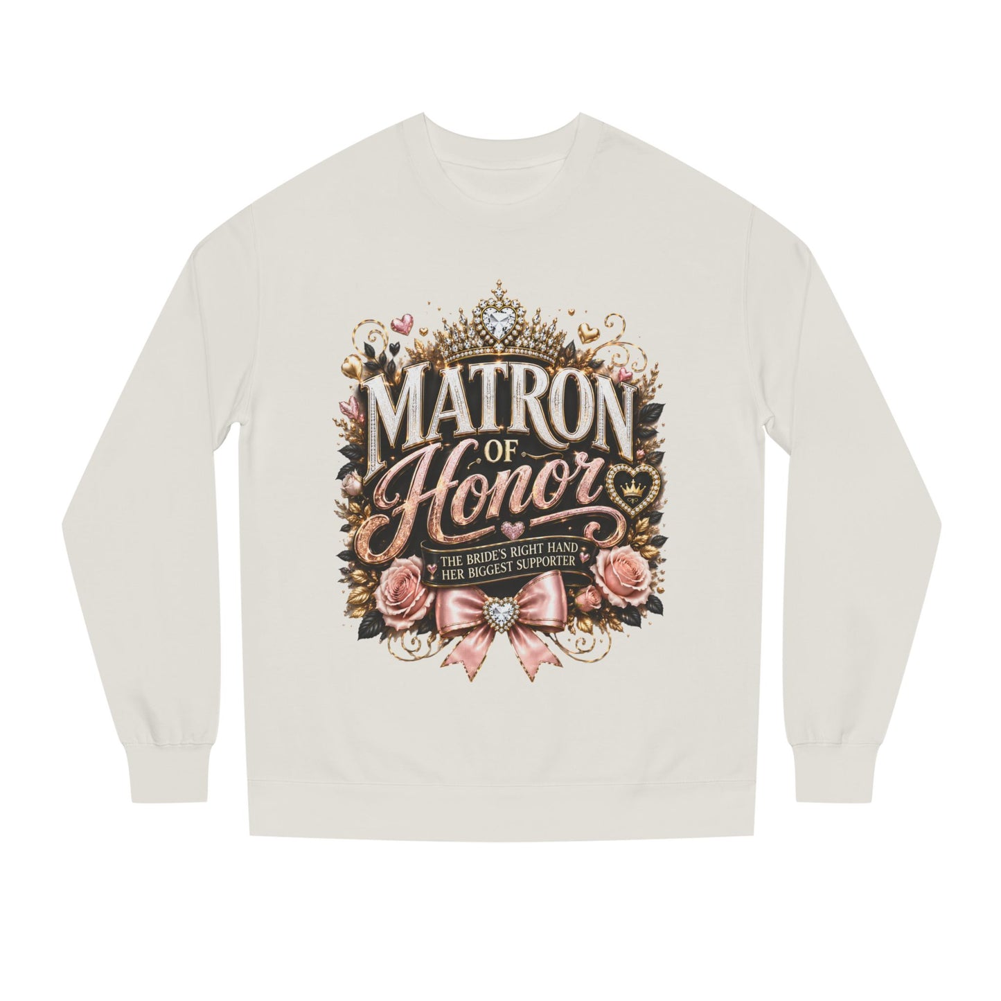 Matron of Honor Sweatshirt — Elegant Bridal Party Crewneck