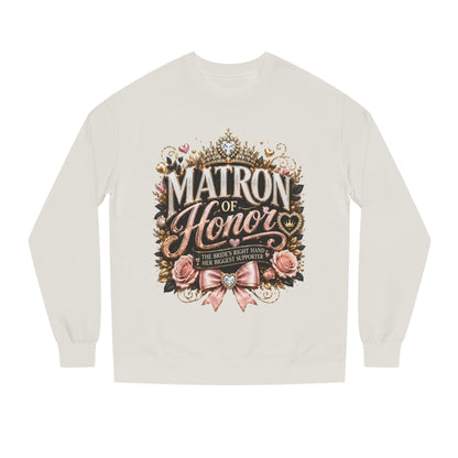 Matron of Honor Sweatshirt — Elegant Bridal Party Crewneck