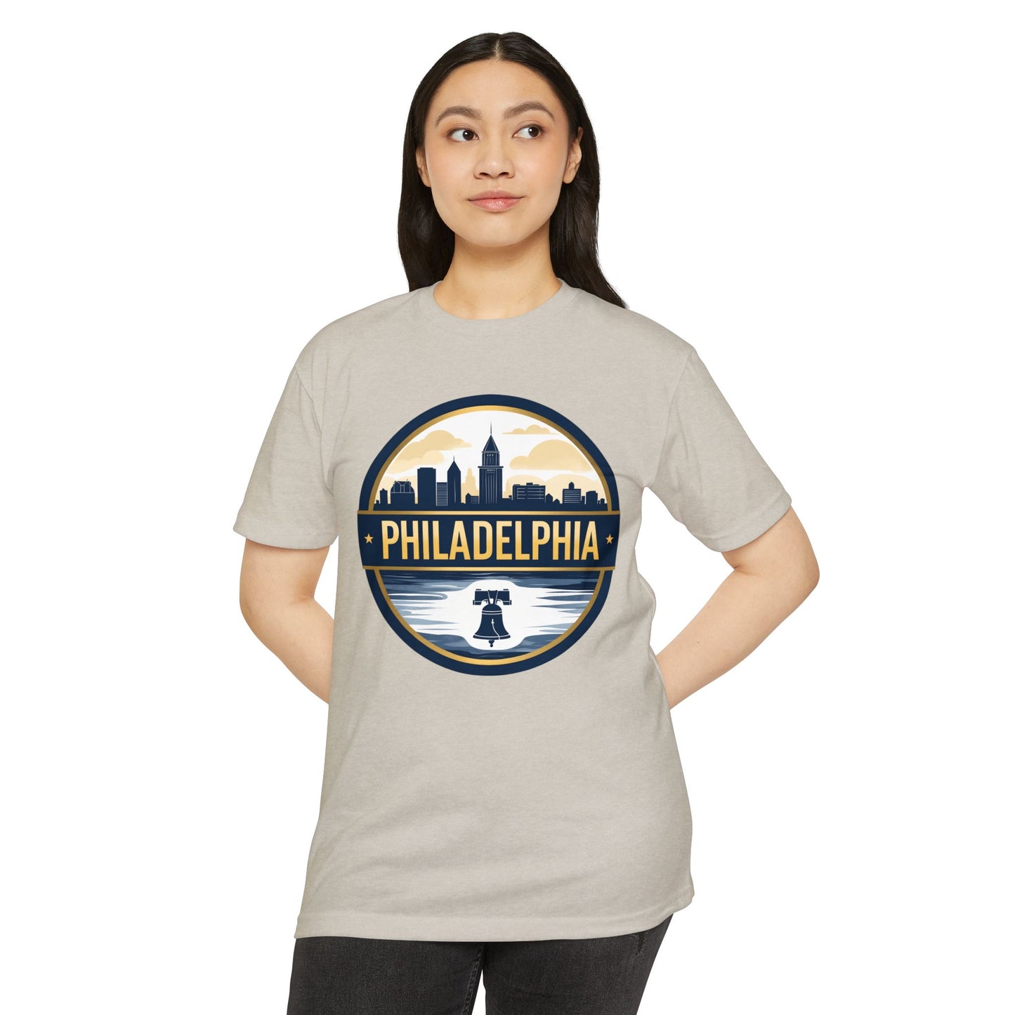 Philadelphia Skyline T-Shirt — City Skyline & Liberty Bell Graphic