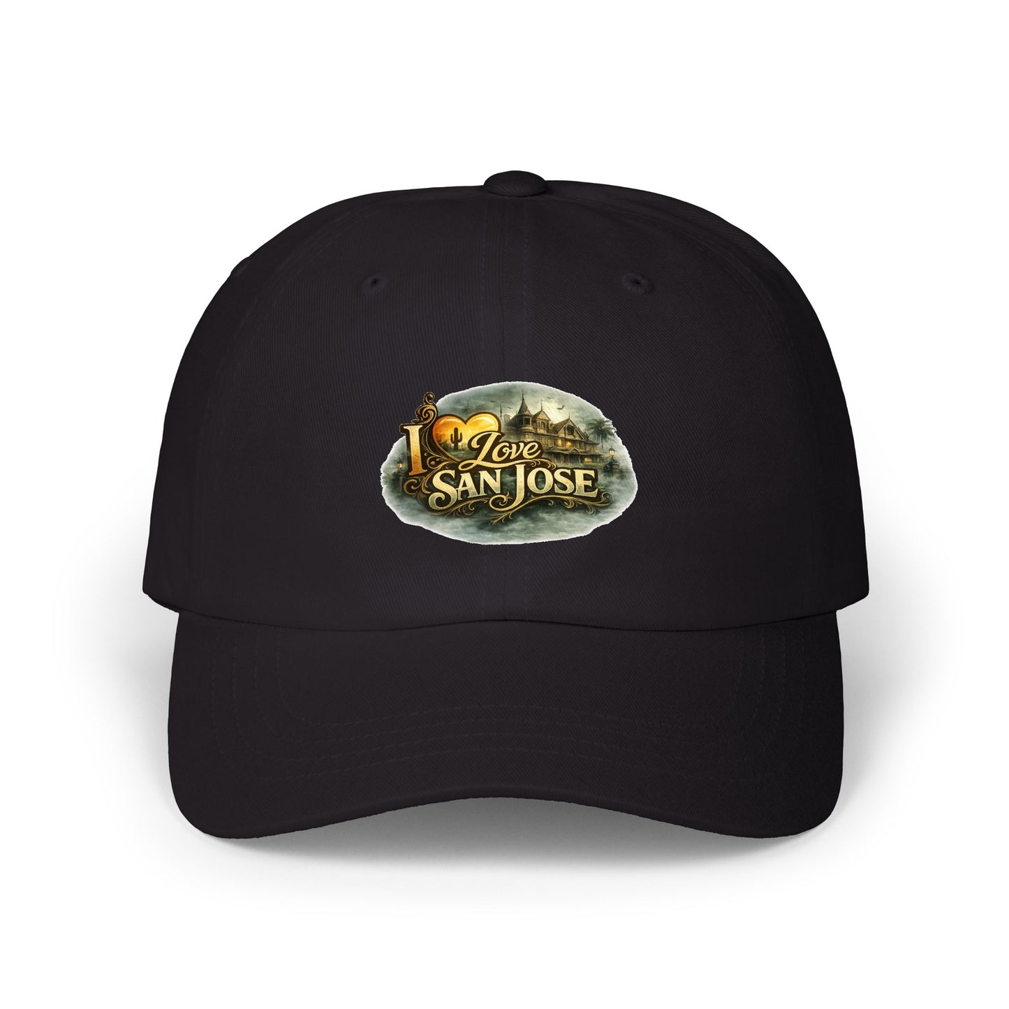 I Love San Jose Dad Cap — Vintage Cityscape Embroidered Baseball Hat