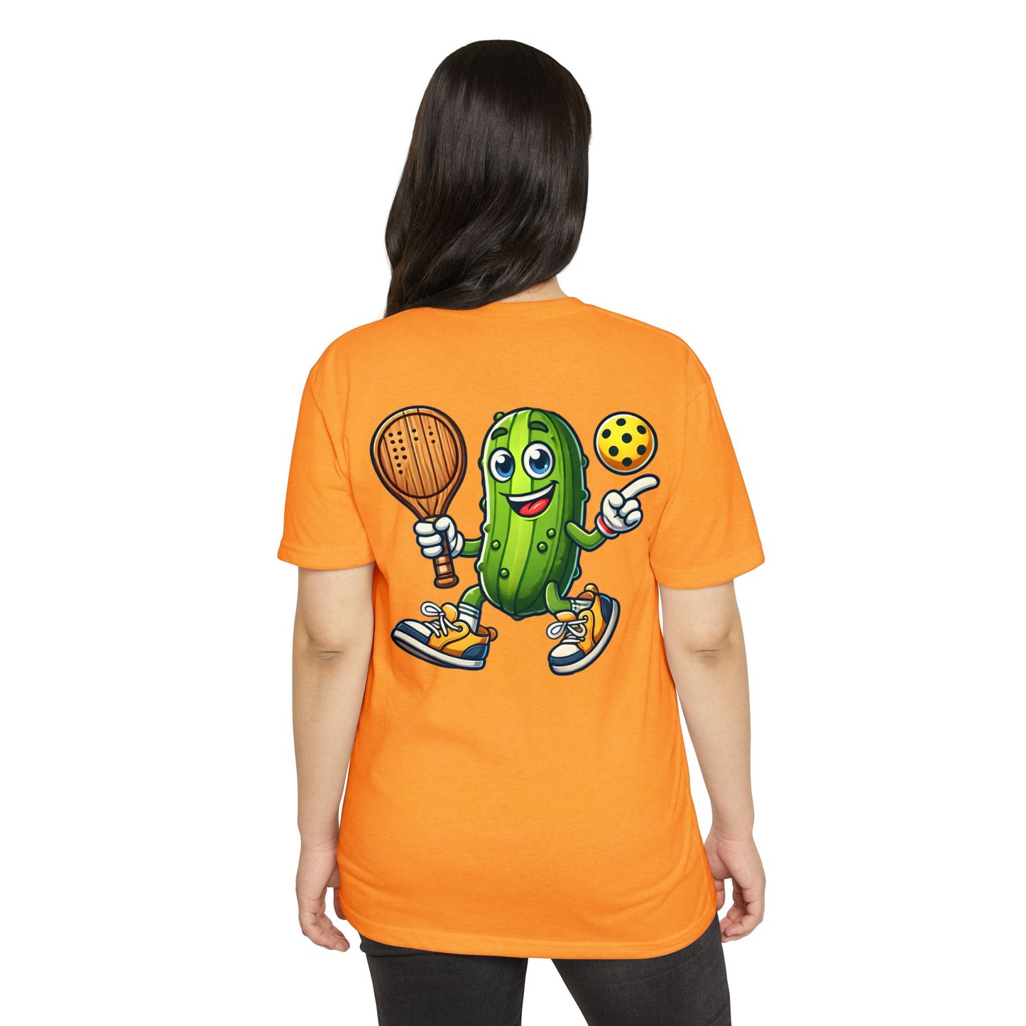 Pickle Pickleball T-Shirt – Cute Pickle Playing Pickleball Graphic Tee