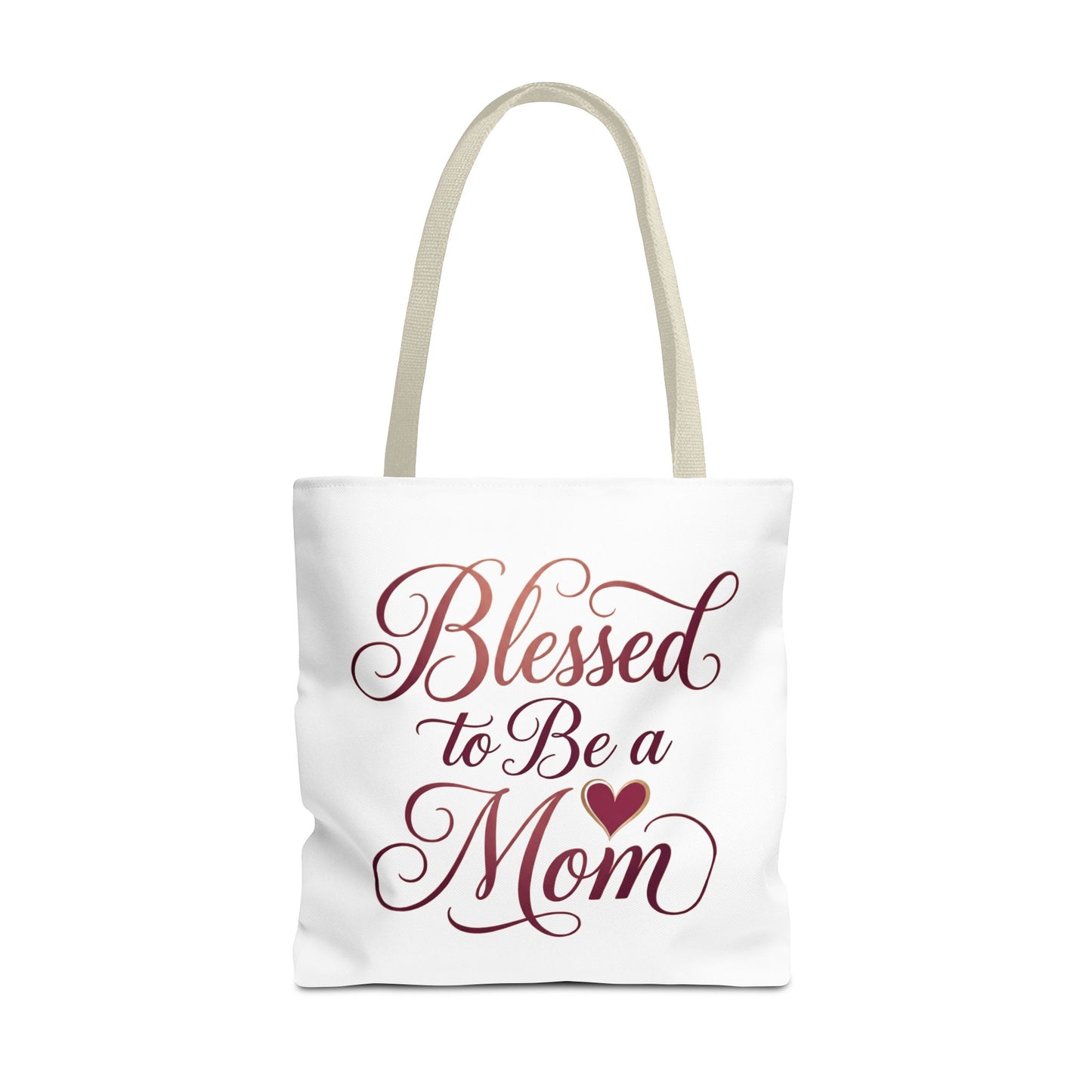 Blessed to Be a Mom Tote Bag – Mother's Day Floral Script Gift