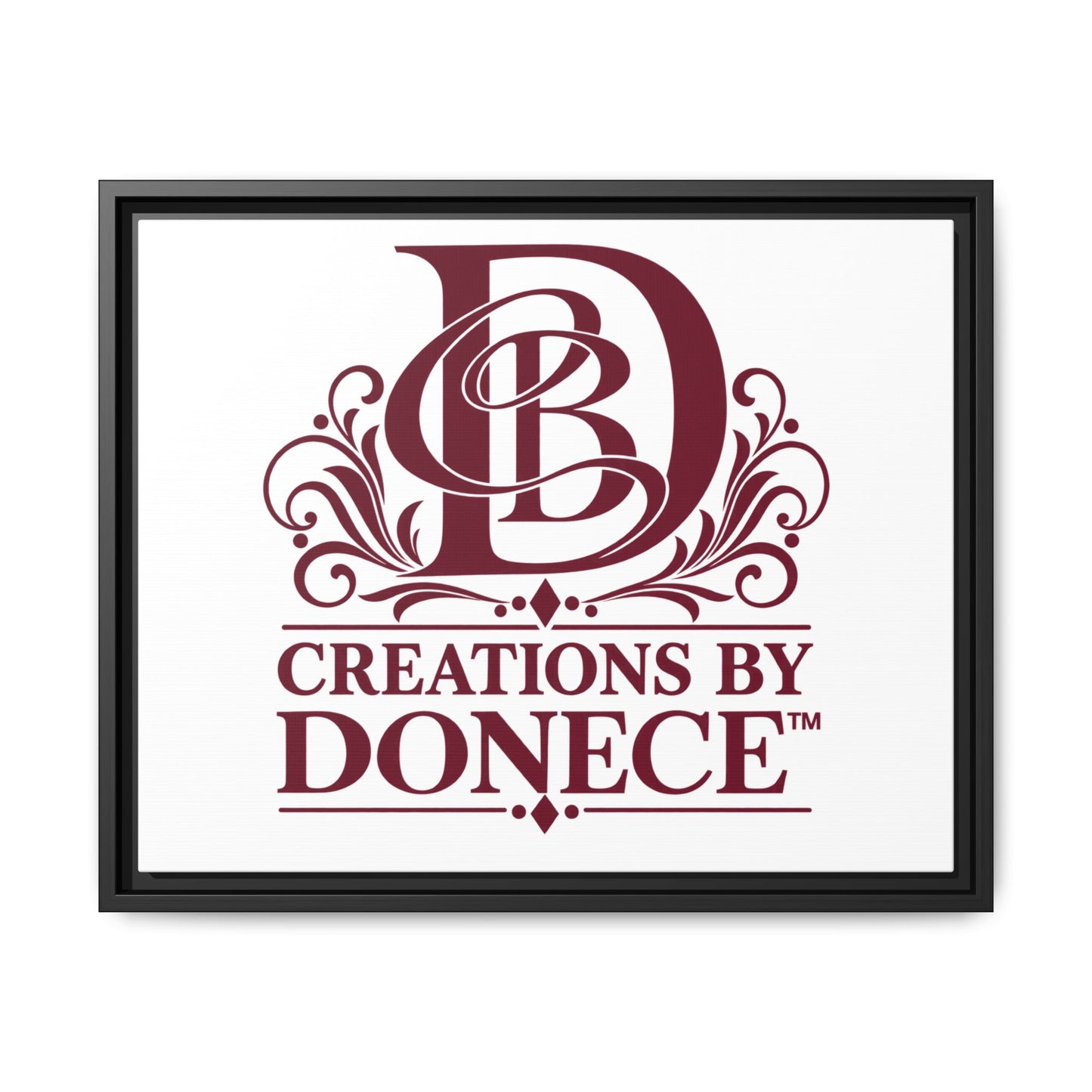 Framed Matte Canvas — Creations By Donece Logo Wall Art
