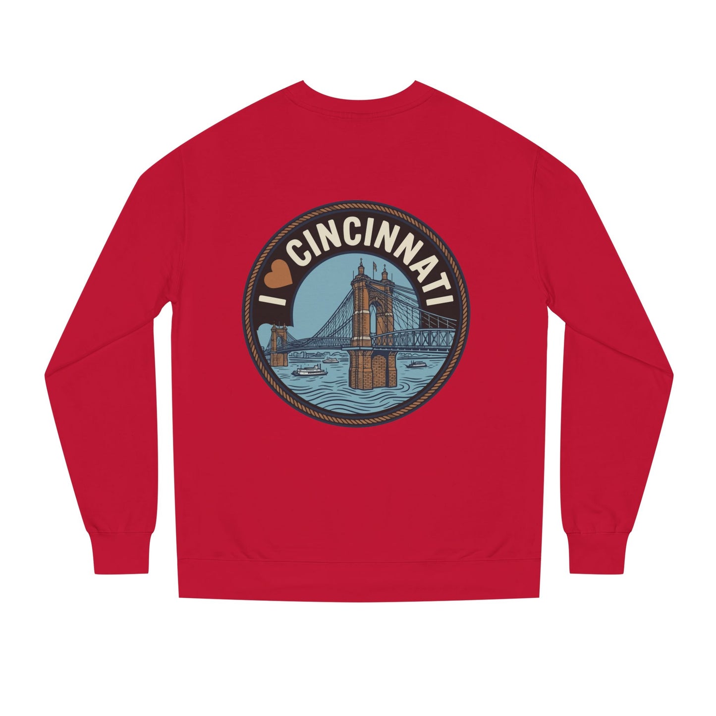 Cincinnati Bridge Crewneck Sweatshirt — I  Cincinnati Graphic