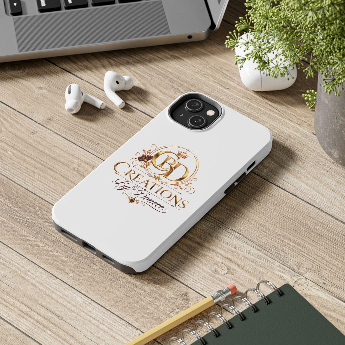 BD Creations By Donece Elegant Logo Tough Phone Case — Protective iPhone Cover