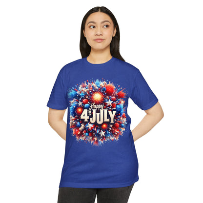 Happy 4th of July T-Shirt — Patriotic Fireworks Tee