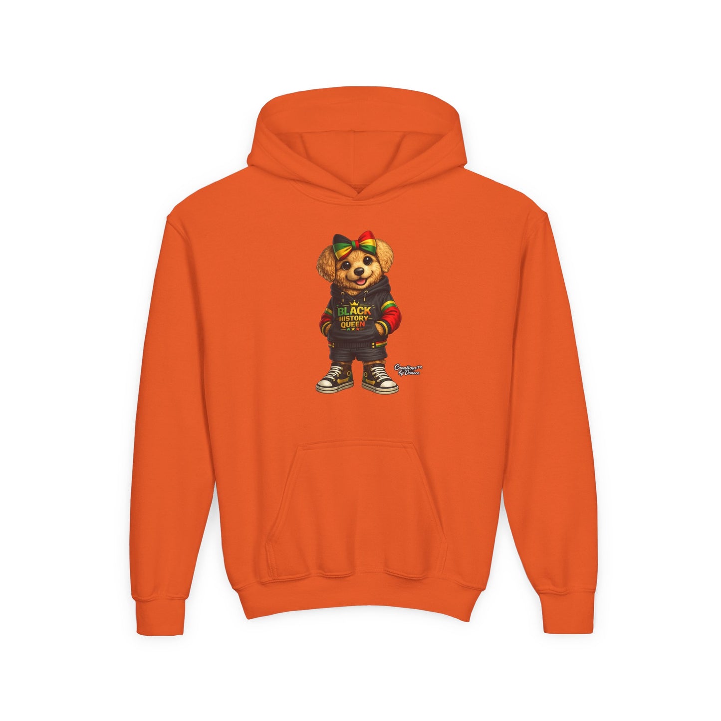 Youth Hoodie — Rasta Bear "Black History Greatness" Kids Pullover