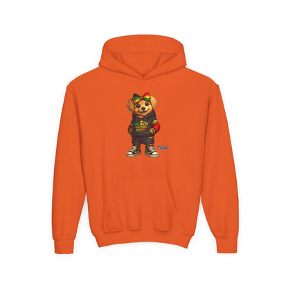 Youth Hoodie — Rasta Bear "Black History Greatness" Kids Pullover