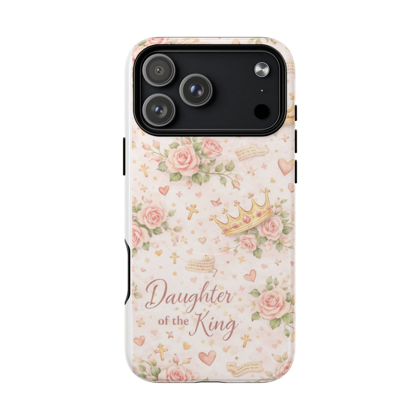 Daughter of the King Floral Phone Case — Tough Magnetic Protective Cover