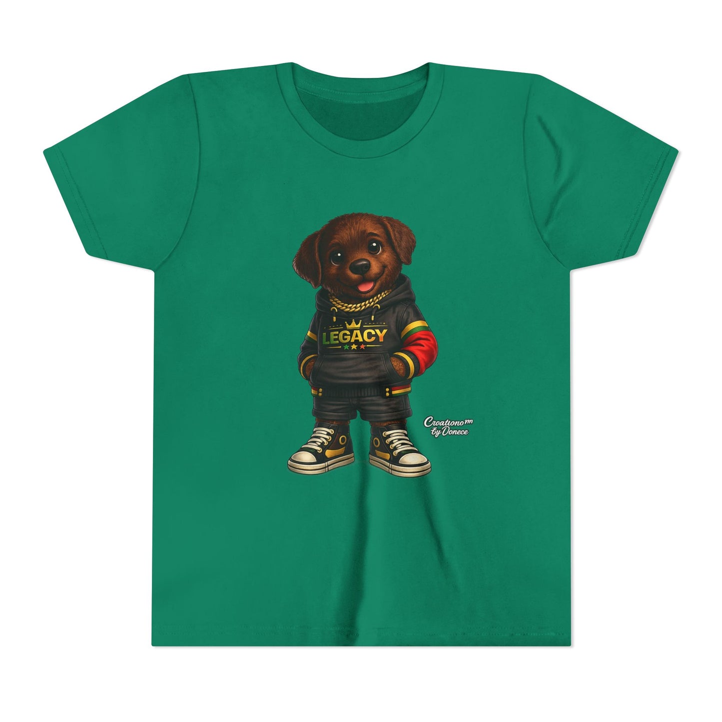 Youth Tee — Cute Rottweiler Puppy in 'Legacy' Hoodie Kids T‑Shirt