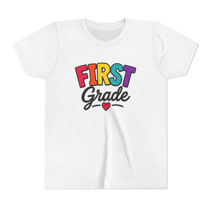 First Grade Youth T‑Shirt — Colorful Back-to-School Tee