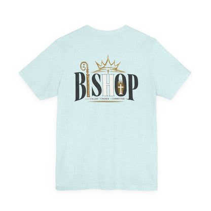 Bishop Graphic Tee — 'BISHOP' Crown & Crosier Church Leadership Shirt