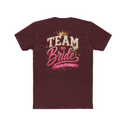 Team Bride T‑Shirt — Bachelorette Party Tee with Crown & Hearts