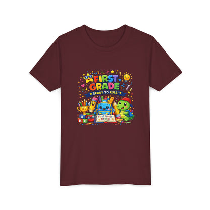First Grade Youth T‑Shirt – "First Grade Ready to Rule" Cute Back-to-School Tee